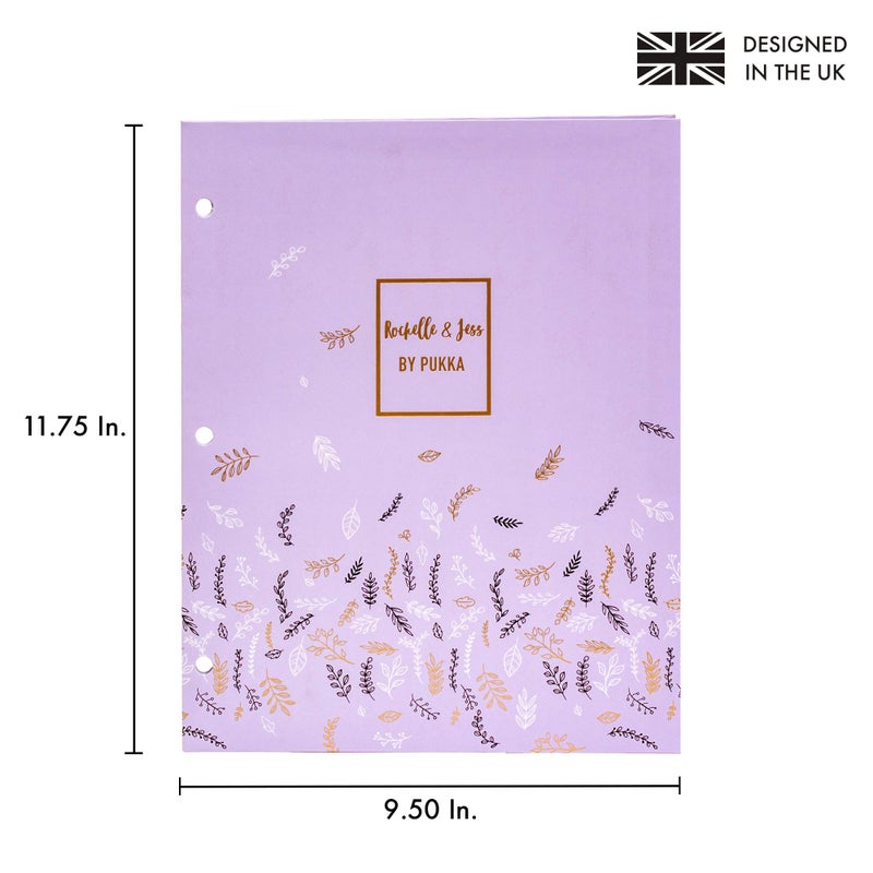 Pukka Pad, Rochelle & Jess Folders â€“ 6 Pack of Pocket Portfolios with 3 Hole-Punches for Standard Ring Biners â€“ Measures 11.75 x 9.5inches â€“ Compatible with A4 and Letter Sized Paper Documents - Image 3
